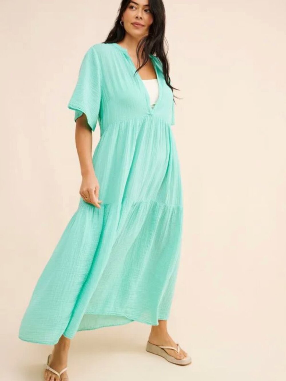 Anthropologie Kallie Gauze Dress Swimsuit Coverup XL - Picture 4 of 6